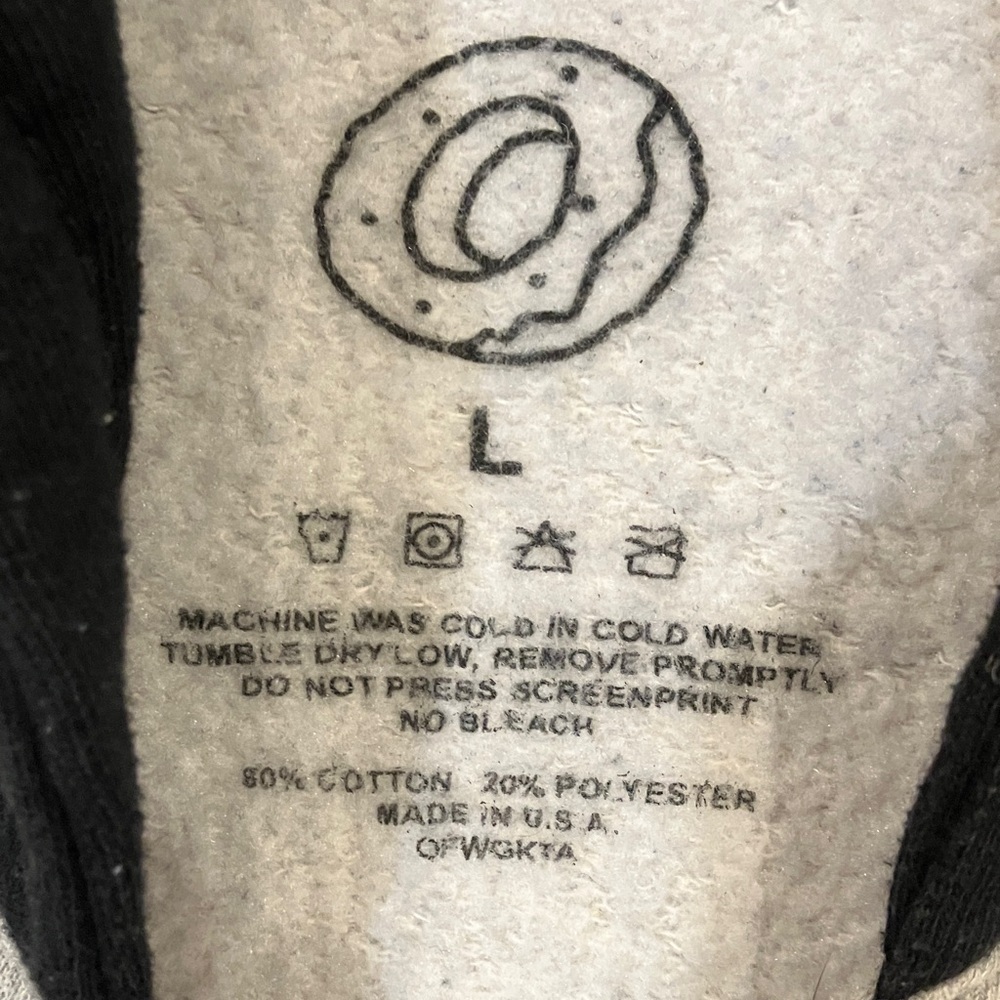 Odd Future large fitted Black and Gray Hoodie with Colorful donut Logo - Picture 3 of 11